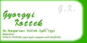 gyorgyi kottek business card